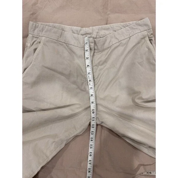 Brunello Cucinelli Womens Size 12 Flat Zip Wide Leg Dress Pants Tan High Rise